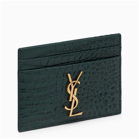 ysl card holder green